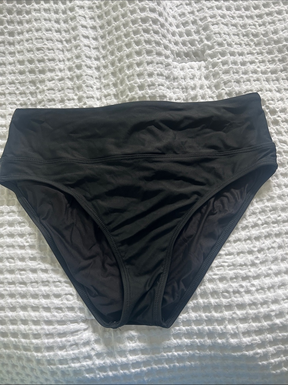 Women’s Next Sz L Black Bikini Swim Bottoms High Waist Worn Once